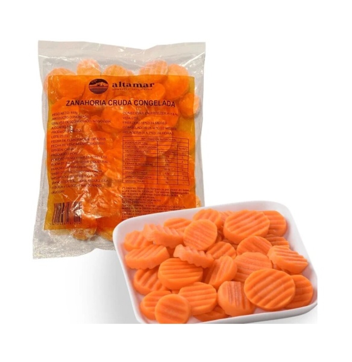 ZANAHORIA EN RODAJAS 500G 