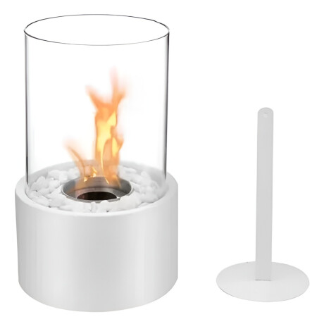 Estufa Fogón De Bioetanol Cilíndrica Chica Blanca