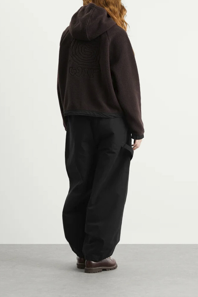 W' HOODED HELIX FLEECE JACKET Marron