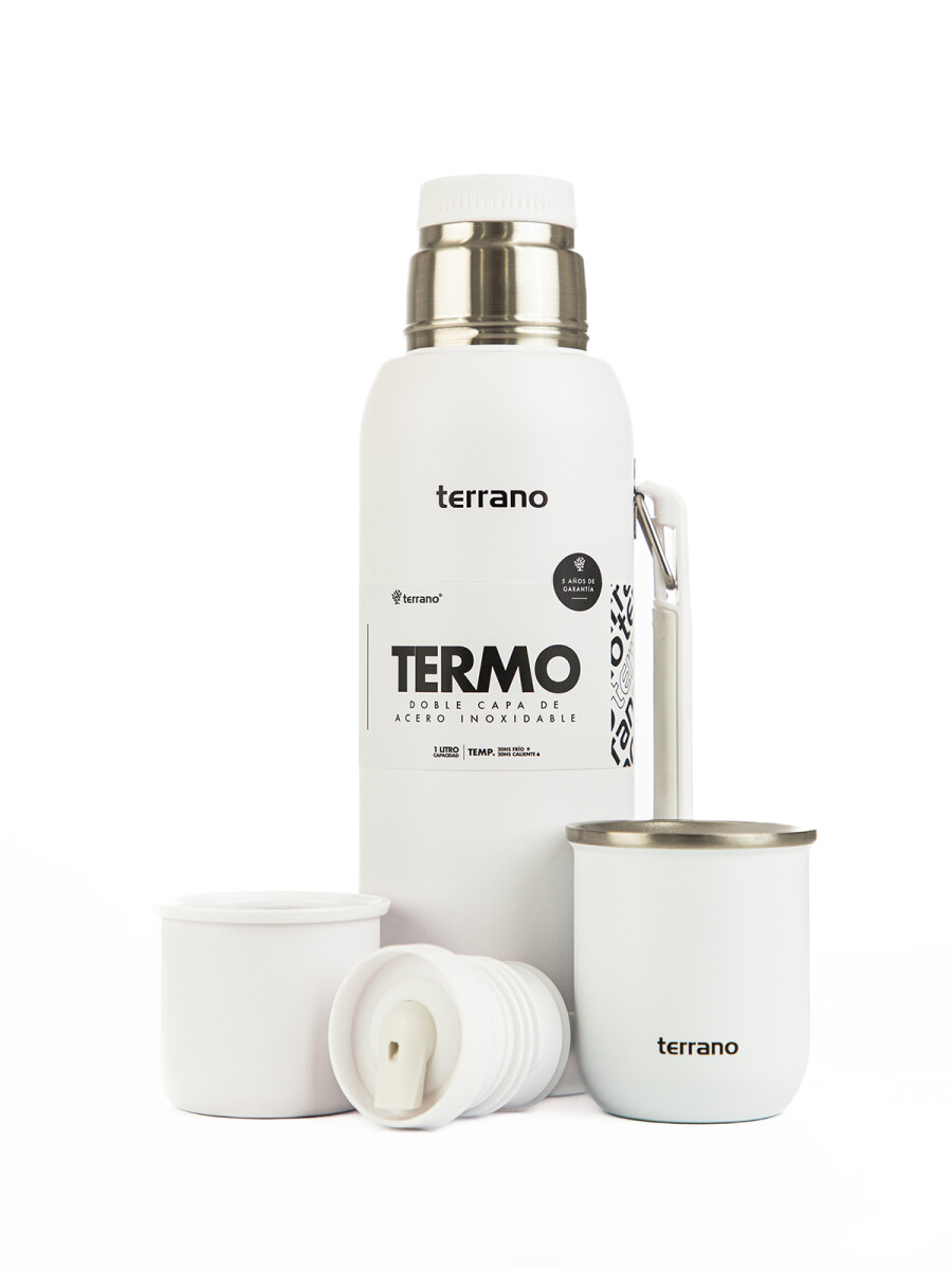 Kit Termo 1 LT Con Base De Silicona + Mate Sicilia - Blanco 