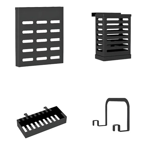 Escurridor de Vajilla Rack Lumax con Puerta 65x28x75cm Negro