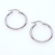 Aros finos en oro 18k blanco de 20mm Aros finos en oro 18k blanco de 20mm