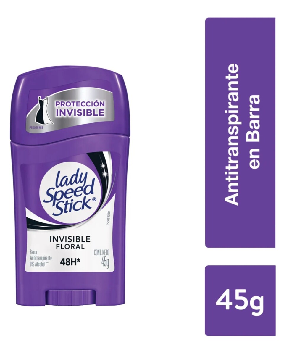 LADY SPEED STICK DESODORANTE WOMEN BARRA INVISIBLE FLORAL 45gr 