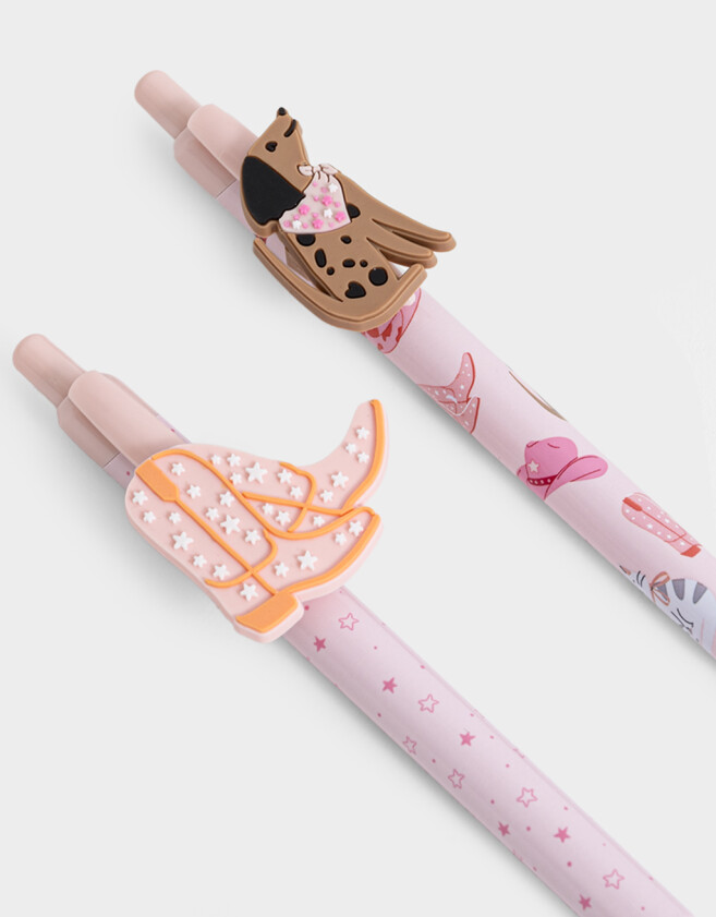 Lapices y Lapiceras Animalito Set De Lapiceras Con Topper De Silicona - Combinacion Multicolor
