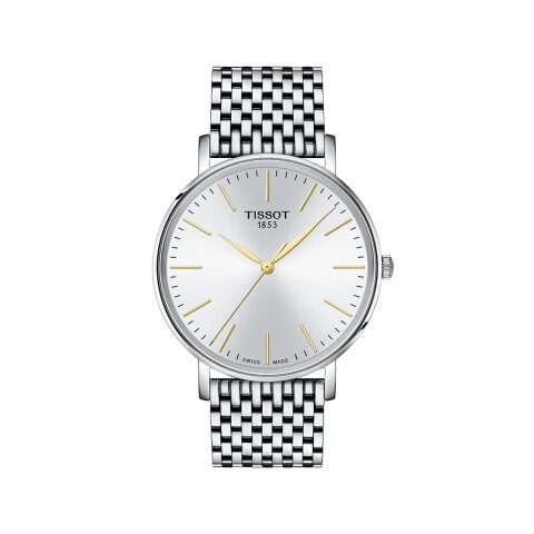 Reloj Tissot Everytime T1434101101101 Everytime 40mm para hombre de acero Plateado