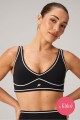 Bra Pureluxe Longline Low Impact Bra Mujer Black/Classic White