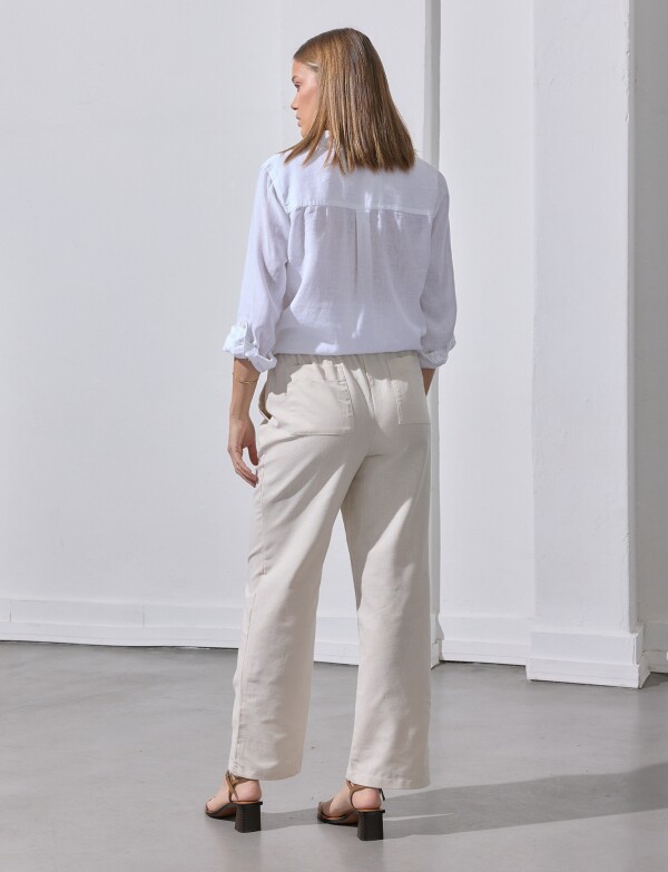 Pantalon Lino BEIGE