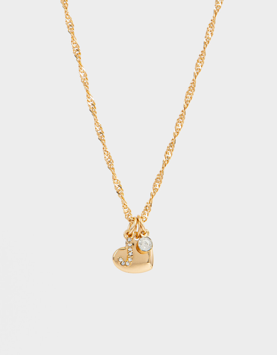 Cadena Corta Con Dije De Inicial "j" 