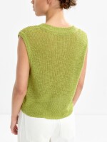 Chaleco De Punto Con Botones verde