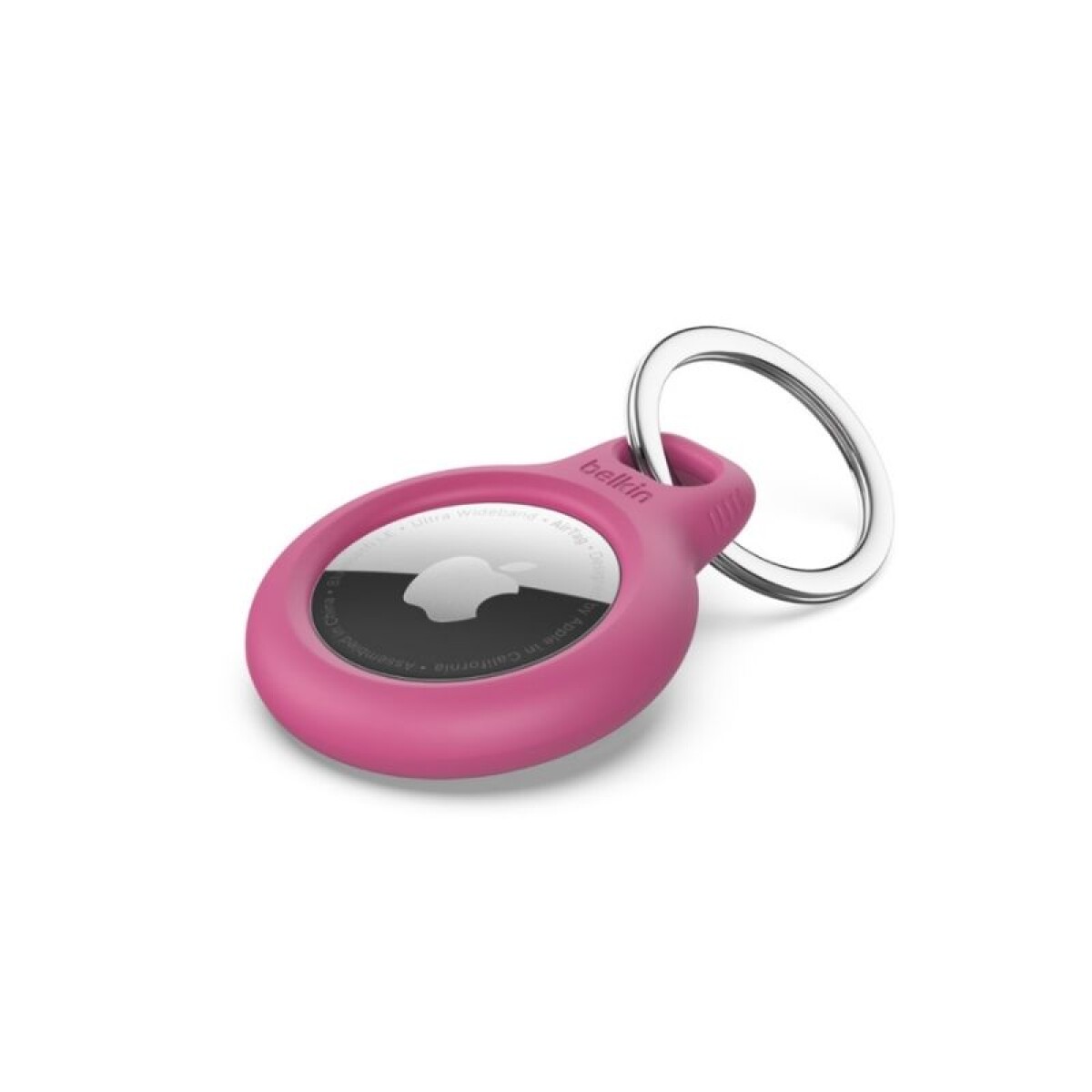 Secure holder with key ring for airtag belkin Pink