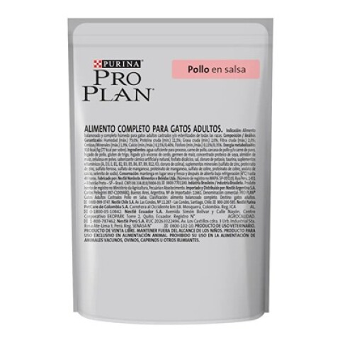 Pro Plan Sachet Gato Castrado Pollo 85 gr Pro Plan Sachet Gato Castrado Pollo 85 gr