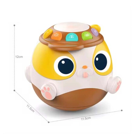 Tambor Balancín Musical Huanger con Luz Sonidos MARRON