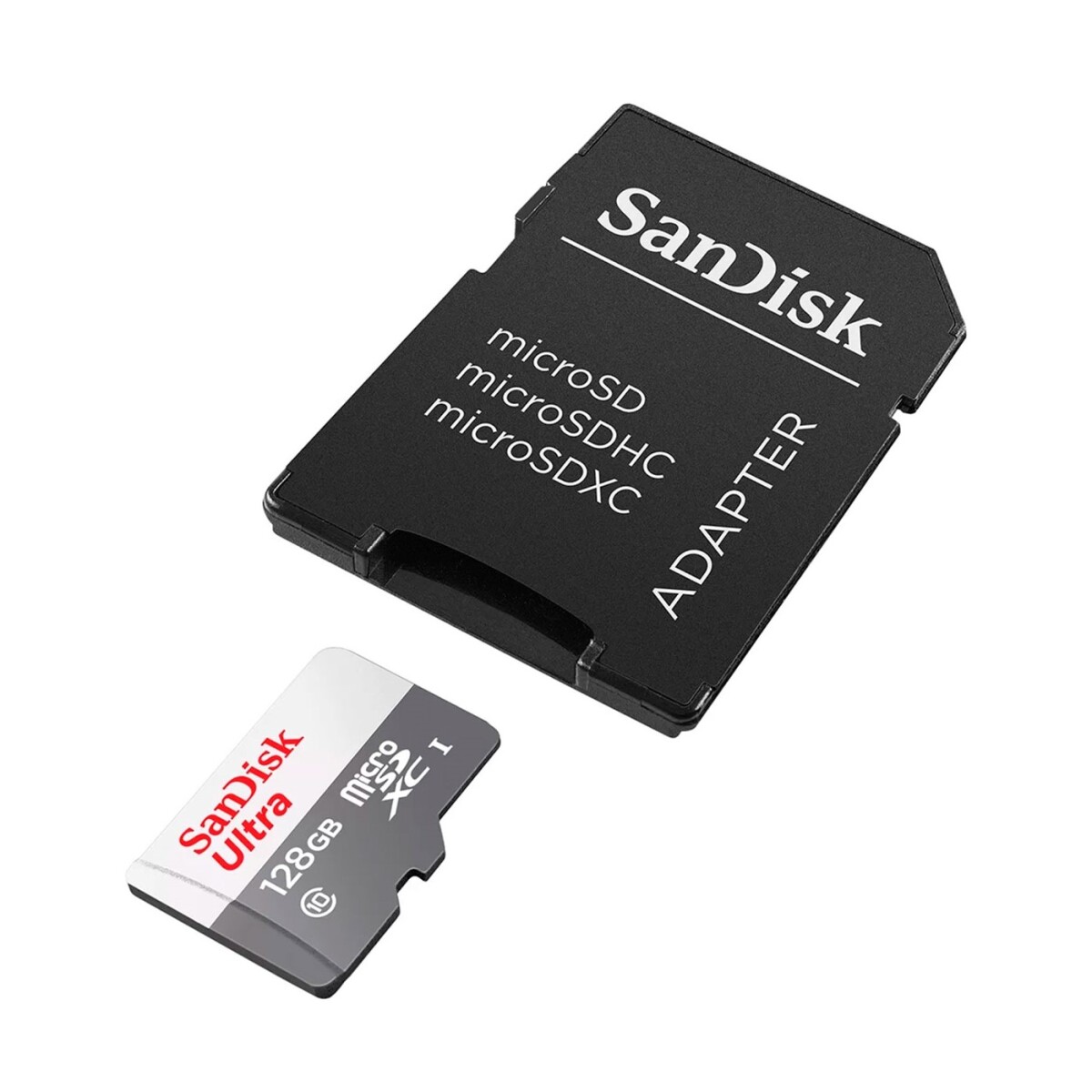 Micro sd sandisk uhs-i ultra 128gb clase 10 100mb/s + adaptador sd 