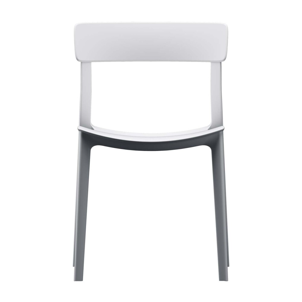 SILLA COMEDOR POLIPROPILENO BLANCO EXT PALMA