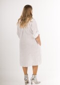Vestido camisero 100% lino pesante Made in Italia Vestido camisero 100% lino pesante Made in Italia