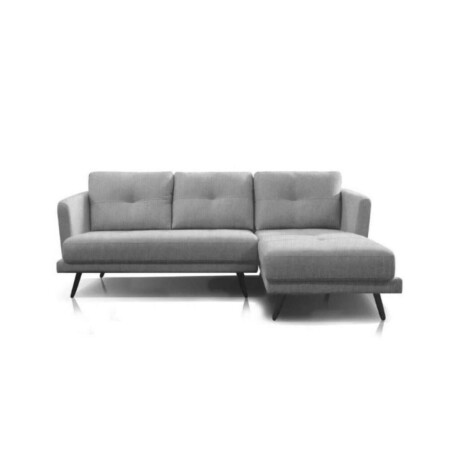Sofa Con Chaise Triunfo 3 Cuerpos Gris Chaise Izquierdo