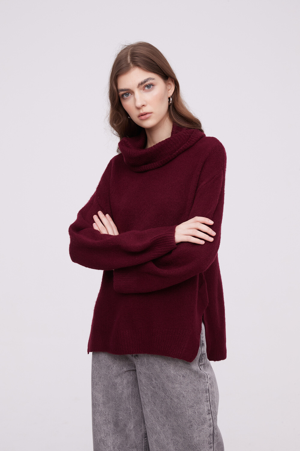 Polera Lamas Bordeaux Oscuro