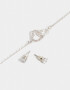 Bijouterie Set Con cubic zirconia Set De Aros Y Cadena Bañado En Plata - Plateado