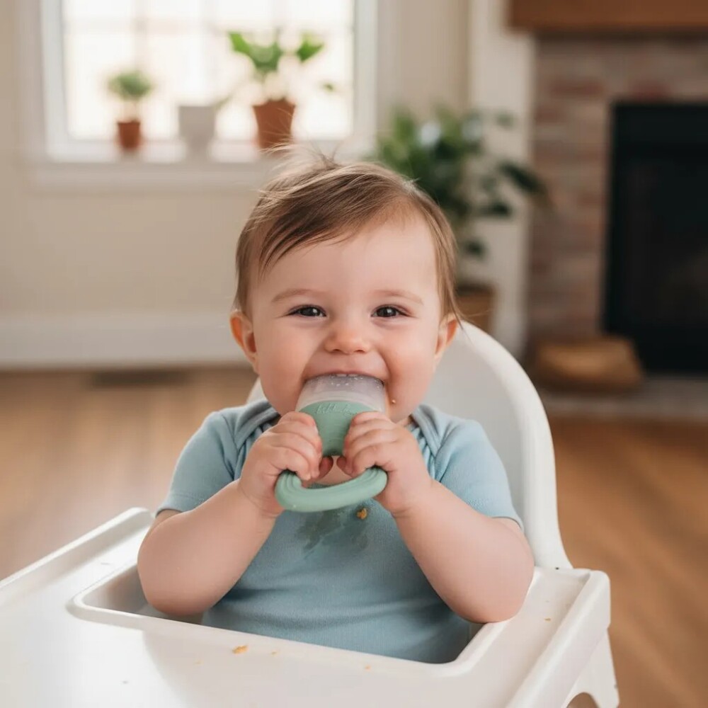 Mordillo alimentacion KIKKABOO verde