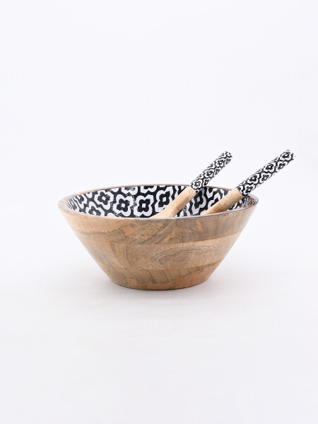 SET DE BOWL Y CUCHARAS MADERA