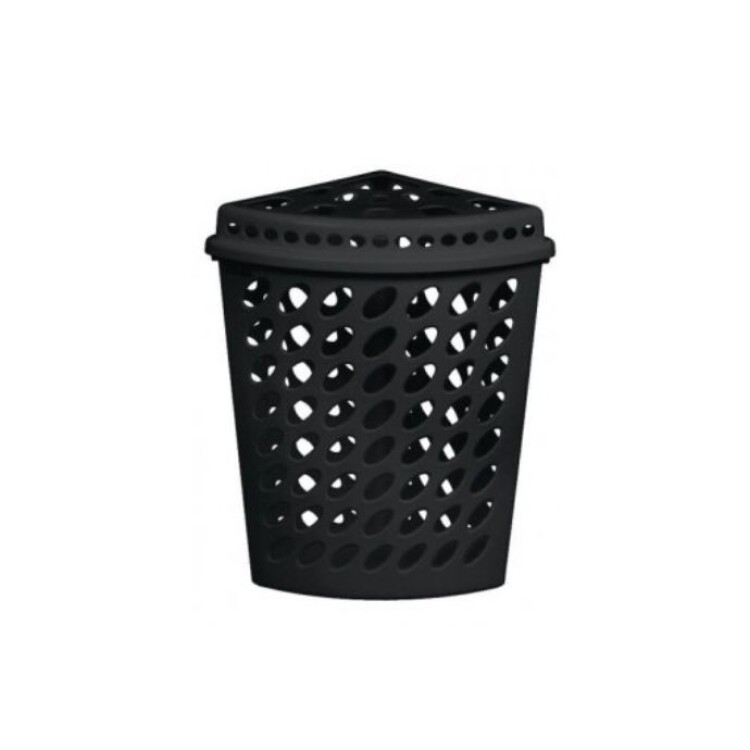 CESTO ROPA TRIANGULAR PLASNEW 43.7LTS NEGRO Sin color