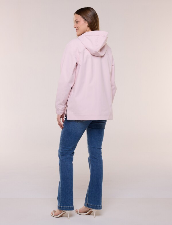 Gabardina Con Capucha Impermeable ROSA