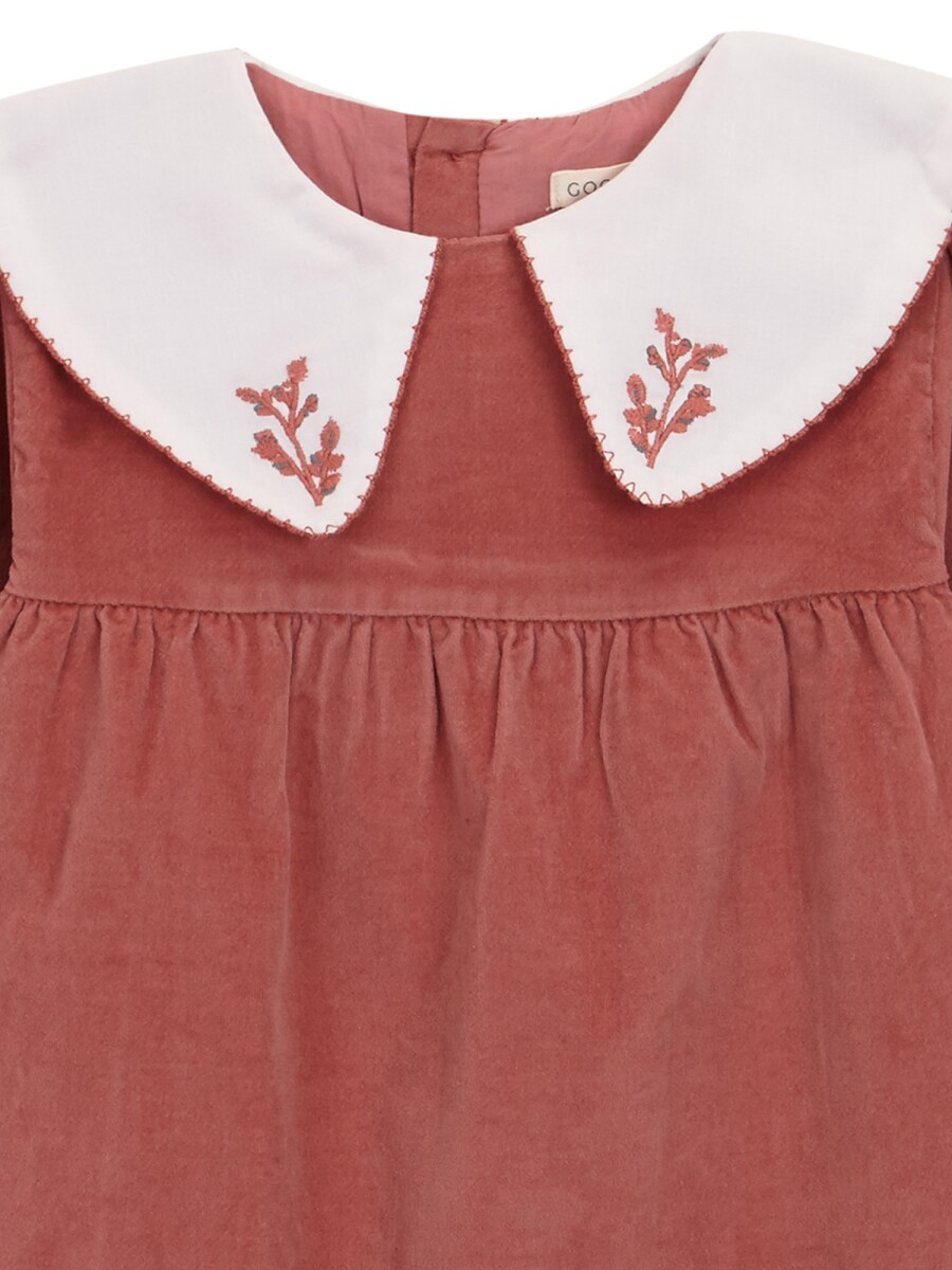 Vestido De Pana Lisa Cereza