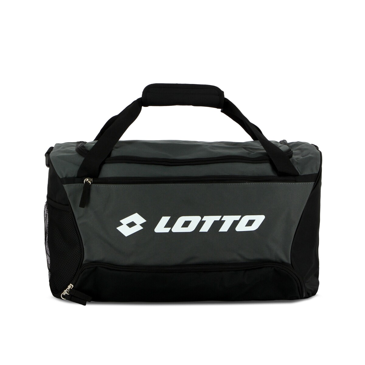 Bolso Deportivo Lotto Mediano - Negro-Gris 