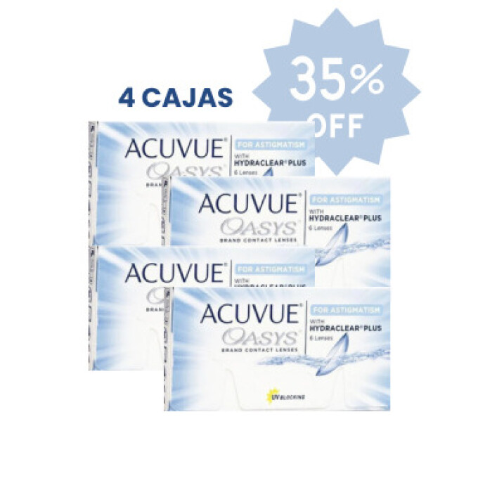 Promo 35% OFF Acuvue Oasys Astigmatismo Promo 35% OFF Acuvue Oasys Astigmatismo