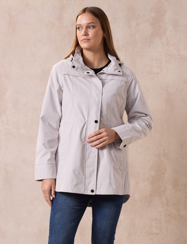 Campera Impermeable GRIS CLARO