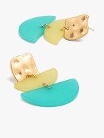 Pendientes Geométricos De Resina multicolor