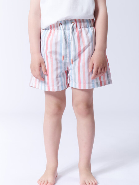 Short de baño rayado Rayado Multicolor