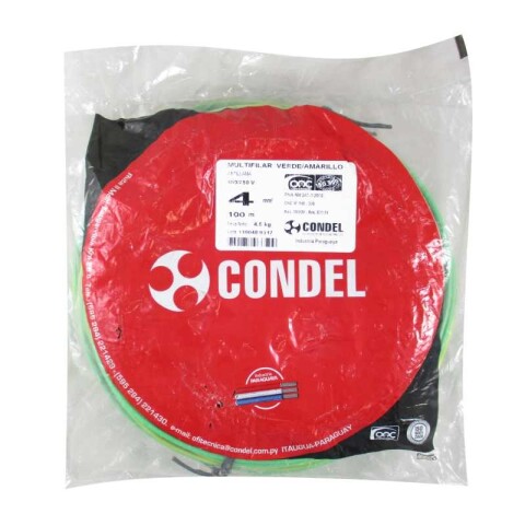 CABLE MULTIFILAR 4,00MM2VERDE /AMARILLO CONDEL CABLE MULTIFILAR 4,00MM2VERDE /AMARILLO CONDEL