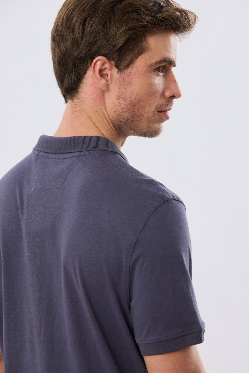 REMERA POLO LISA JERSEY Azul