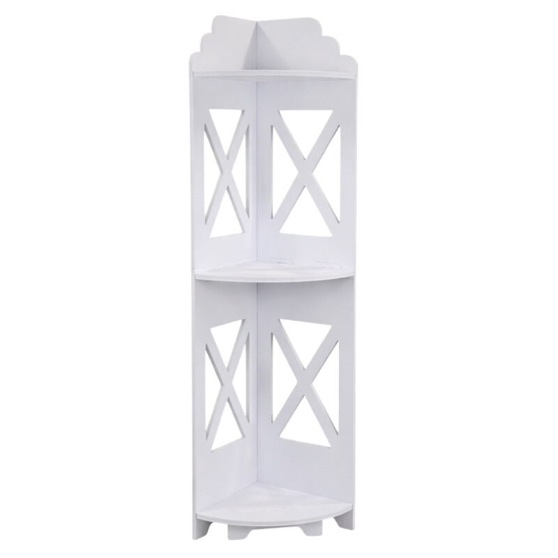 Esquinero de baño 3 estante BLANCO