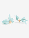 Aros Colgantes Largos Resina Aro Largos Resina Flor - Dorado