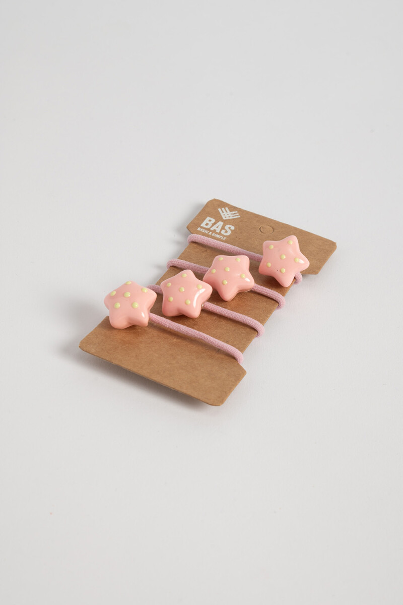 Pack x 4 gomitas estrellas - Rosa 
