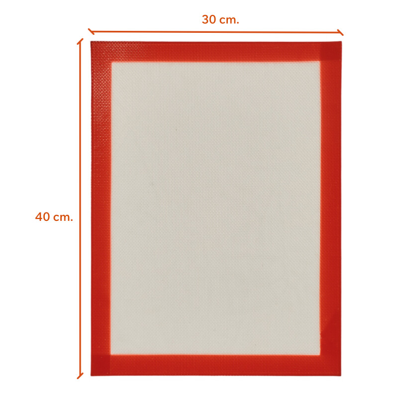 Tapete De Silicona Antiadherente Para Hornear 40 Cm X 30 Cm Sin Color