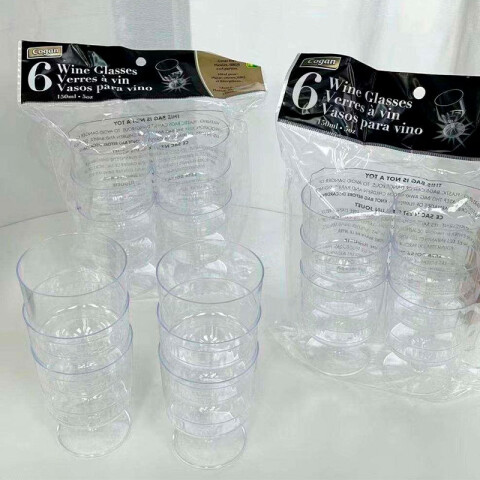 Copitas de acrilico transparente x6 de 150 ml c/u Copitas De Acrilico Transparente X6 De 150 Ml C/u
