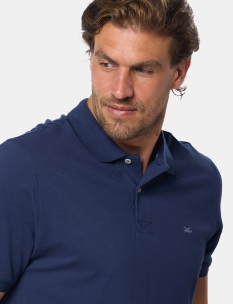 REMERA POLO LISA PIQUÉ Azul