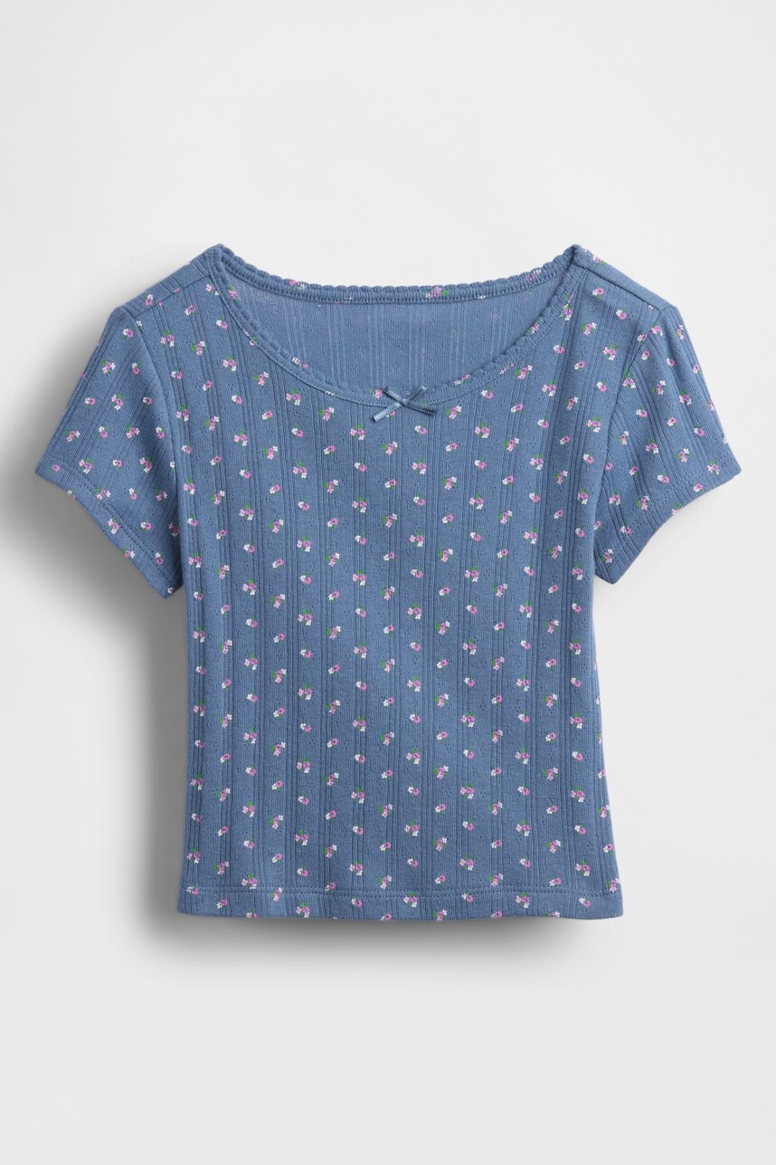 Remera Pointelle Toddler Niña Cornflower829