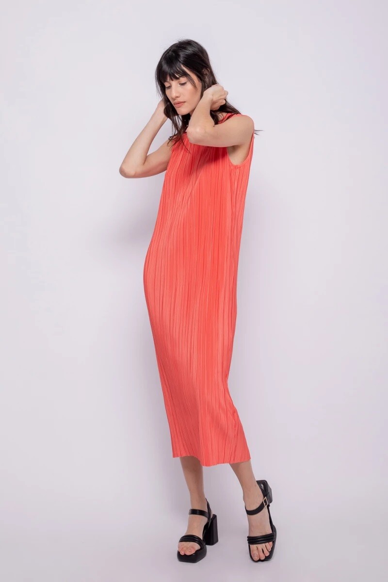 VESTIDO D.CASSIN SOMME - CORAL 