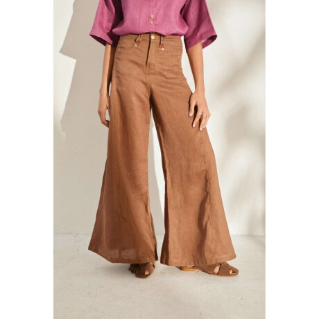 Pantalon Wide Xl Linen Ss26 Kaki