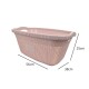 Canasto para ropa símil ratan 40 litros ROSA