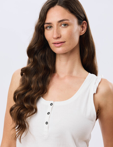 MUSCULOSA LISA DE ALGODÓN Blanco