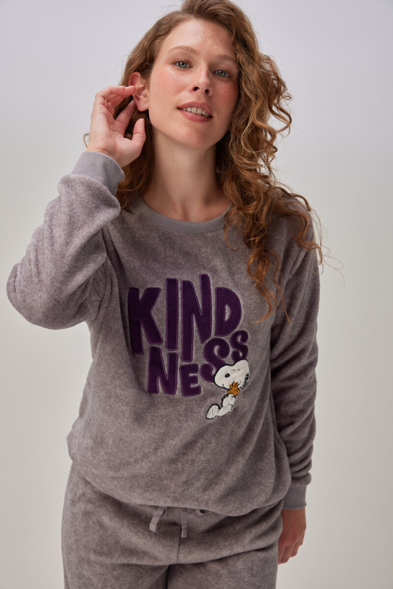 Pijama kind melange Gris melange