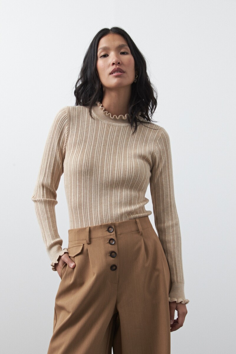 POLERA BETANIA Beige Melange