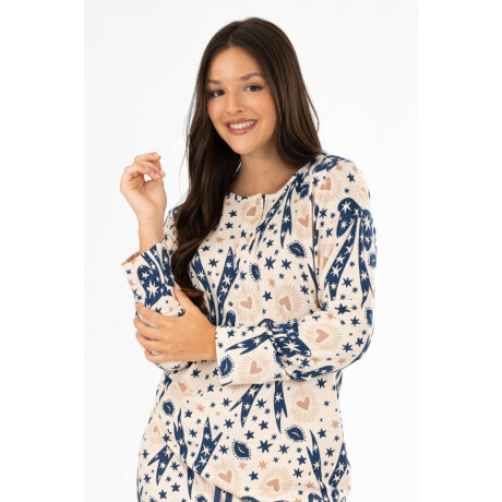 Pijama lucky girl peach Marfil