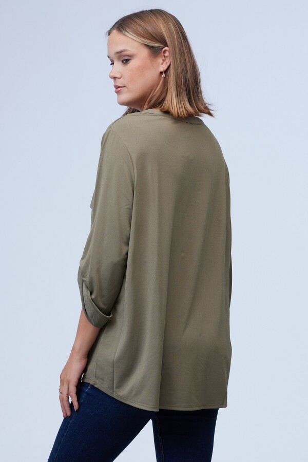 Blusa Oversize Zip OLIVA