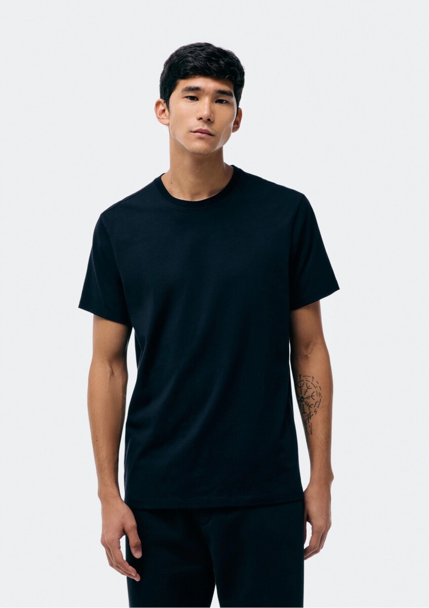 CAMISETA BÁSICA MANGA CORTA - NEGRO 